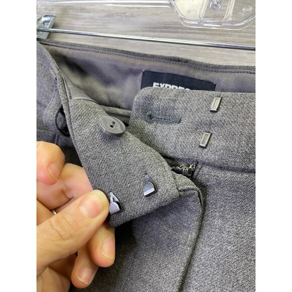 Express Columnist Pants Womens 12 Gray Bootcut High Rise Work Career - Picture 3 of 12
